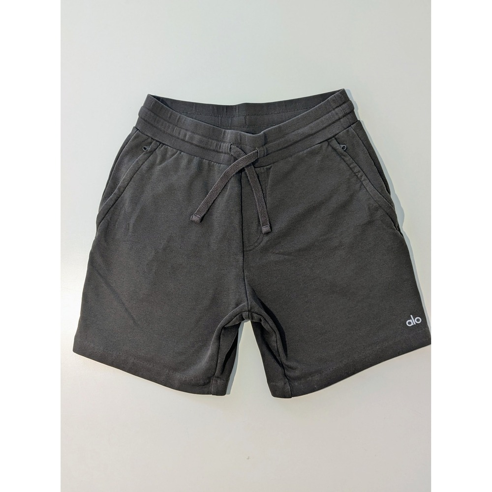 Alo Yoga Mens Chill French Terry Sweat Shorts Dark Brown Espresso Medium 6in